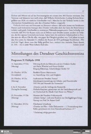 Mitteilungen des Dresdner Geschichtsvereins
