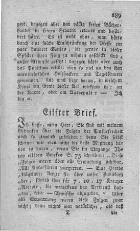 Eilfter Brief