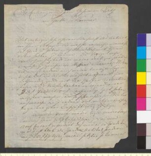 Brief von Runge, Philipp Otto an Goethe, Johann Wolfgang von