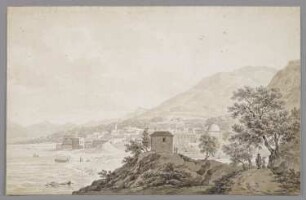Italienische Berglandschaft am Meer