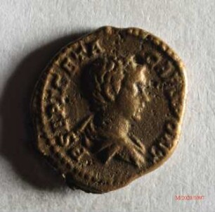 Römische Münze, Nominal Aureus, Prägeherr Geta, Prägeort nicht bestimmbar, Fälschung