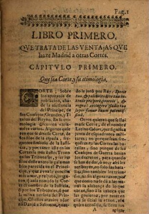 Libro histórico-politico, Solo Madrid es Corte