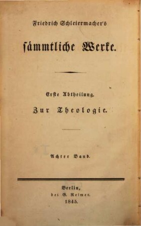 Friedrich Schleiermacher's literarischer Nachlaß, 3
