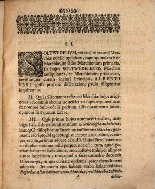 Historiam Marchiae Soltwedelensis, in qua potissimum Alberti Ursi vita & res gestae exponuntur