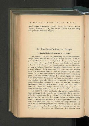 II. Die Krankheiten der Zunge.