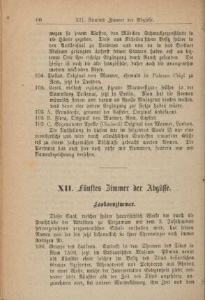 XII. Fünftes Zimmer der Abgüsse.