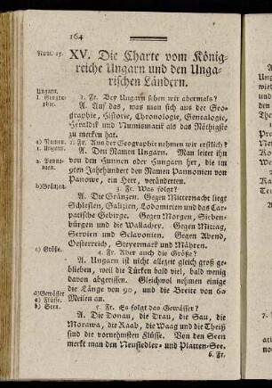 XV. Die Charte vom Königreiche Ungarn und den Ungarischen Ländern.