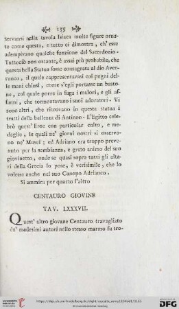 Centauro Giovine Tav. LXXXVII