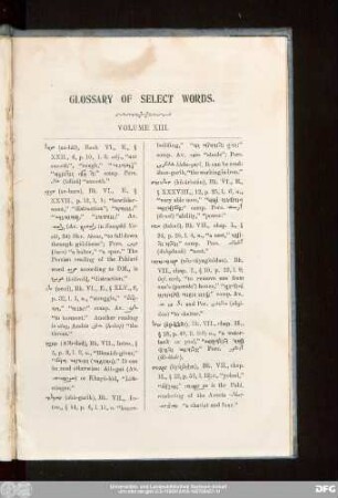 Glossary Of Select Words.