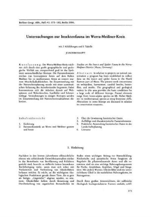 Untersuchungen zur Insektenfauna im Werra-Meißner-Kreis