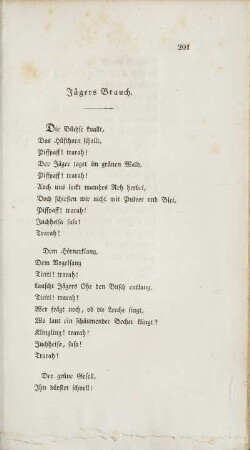 Jägers Brauch (unvollständig)