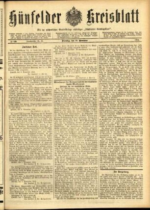 Ausgabe vom Dienstag, den 10. November 1914.