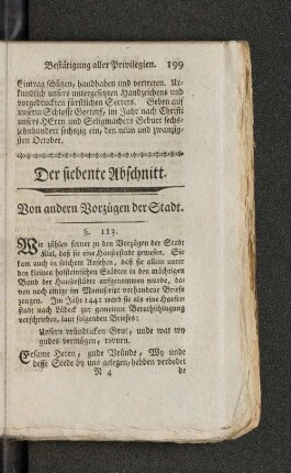 Der siebente Abschnitt. Von andern Vorzügen der Stadt.