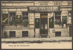 Ansichtskarte Restaurant in der Hollmannstraße, koloriert