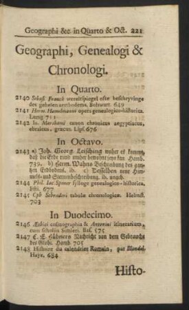 Geographi, Genealogi & Chronologi