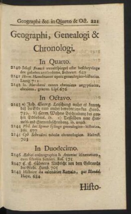 Geographi, Genealogi & Chronologi