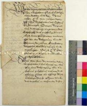Eigenhändiges Schreiben von Sophia Gräfin von Henneberg an ihren Sohn Fürst Johann Ernst zu Sachsen betreffend Gesuch des Richters Georg Silchmöller