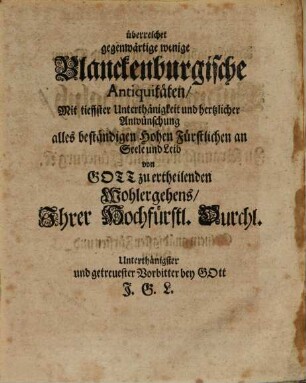 Joh. Georg. Lenckfeldi. [!] Past. Prim. Gröning. Antiquitates Blanckenburgens: Oder Genealogische und Historische Beschreibung Derer vormahls gelebten Grafen von Blanckenburg Am Hartz-Walde : Nebst kurtzer Nachricht Von der alten Käyserl. Sächs. Pfaltz-Stadt Wallhausen. Wie auch einigen Genealogischen Stamm-Tafeln derer Hertzogl. Braunschweig- und Lüneburgischenn Erb-Marschallen und Herren von Oldershausen. Aus bewährten Historicis und Schrifften zusam[m]en getragen, und mit unterschiedenen raren Diplomatibus versehen