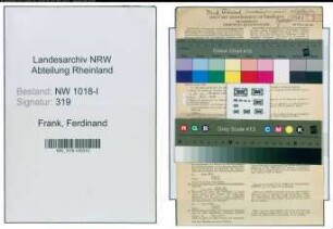 Entnazifizierung Ferdinand Frank , geb. 26.09.1887 (Ingenieur)
