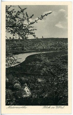 Niederwartha. Blick ins Elbtal