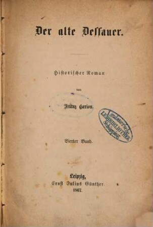 Der alte Dessauer : historischer Roman, 4