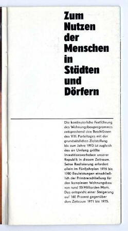 Prospekt: VEB Verkehrs- und Tiefbaukombinat Dresden
