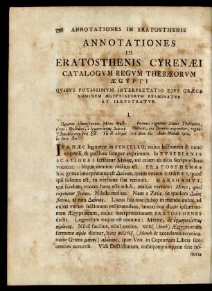 Annotationes In Eratosthenis Cyrenaei Catalogum Regum Thebaeorum Aegypti ...
