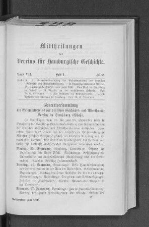 Generalversammlung des Gesammtvereins der deutschen Geschichts= und Alterthums=Vereine in Straßburg (Elsaß).