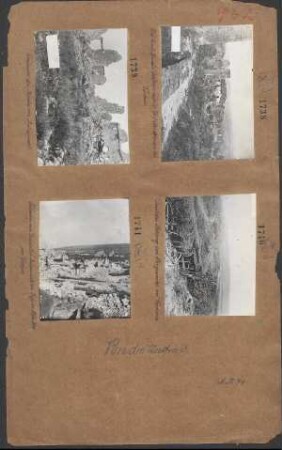 Das durch französ. Artillerie zerstörte Dorf Montfaucon bei Verdun