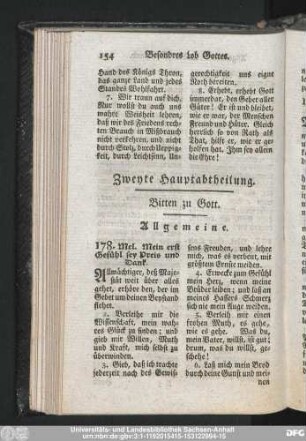 Zweyte Hauptabtheilung. Bitten zu Gott.