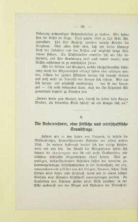 5. Die Bodenreform, eine sittliche und wirtschaftliche Grundfrage
