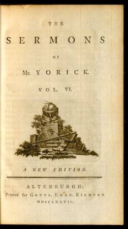 Vol. 6: The Sermons Of Mr. Yorick