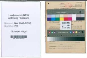 Entnazifizierung Hugo Schulze , geb. 05.10.1876 (Abtl.Leiter)