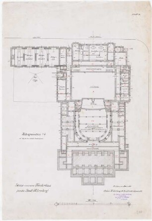 Stadttheater (auch: Opernhaus), Nürnberg: Grundriss UG 1:200