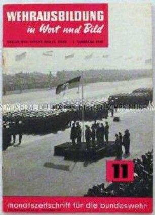 Monatszeitschrift für die Bundeswehr u.a. über das Verabschieden von Bundeskanzler Konrad Adenauer von der Bundeswehr im November 1963
