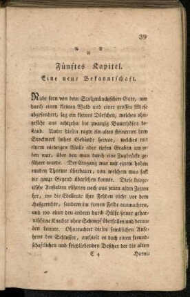 Fünftes Kapitel. Eine neue Bekanntschaft.