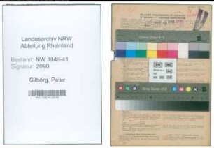 Entnazifizierung Peter Gilberg , geb. 06.07.1908 (Polizist)