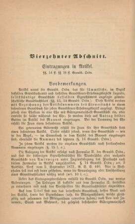 Vierzehnter Abschnitt
