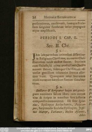Cap. II. De Sec. II. Chr.