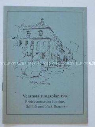 Jahresprogramm der Veranstaltungen des Bezirksmuseums Cottbus 1986
