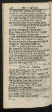 Der CXI. - CXX. Psalm. = Psalmus CXI. - CXX.