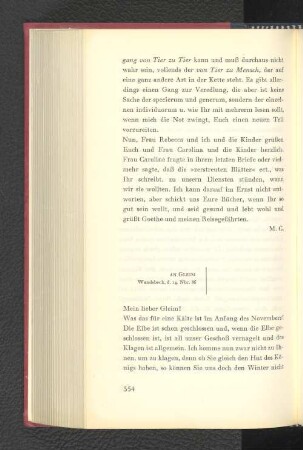 An Gleim Wandsbeck, den 14. November 1786