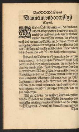 Das neun und dreyssigst Capitel.