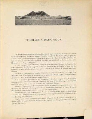 Fouilles à Dahchour, 1. Mars-Juni 1894