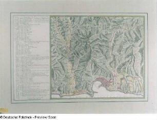 Carte Géometrique de la Ville et des Environs de Gene...(Genua und Umgebung mit Legende) (ca. 1:26 000)