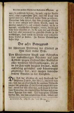 Der achte Beweggrund der schleunigen Bekehrung des Sünders zu Gott durch wahre Buße. - Der fünfzehnte Beweggrund der schleunigen Bekehrung des Sünders zu Gott durch wahre Buße.