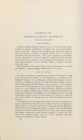 Capítulo VI. Plantas sacarinas y alcohólicas