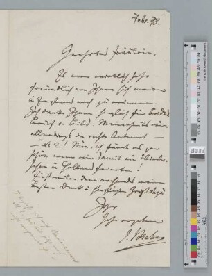 Brief an Marie Krebs