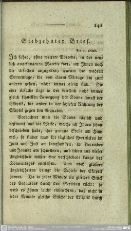 Siebzehnter Brief