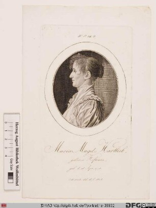 Bildnis Maria Magdalena Hartlieb, geb. Hofmann